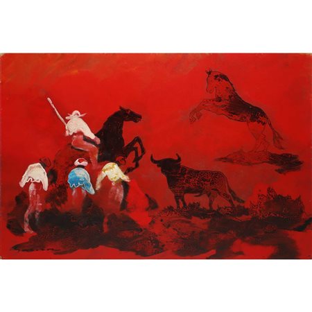 José Guevara (Pueblo di Guzmar 1926-Helva 2010)  - La Corrida, 1989