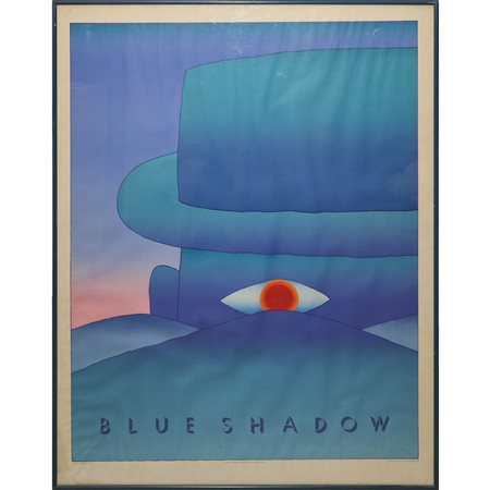 Jean-Michel  Folon (Principato di Monaco 1º marzo 1934-20 ottobre 2005)  - L'Aube, Blue Shadow, 1984