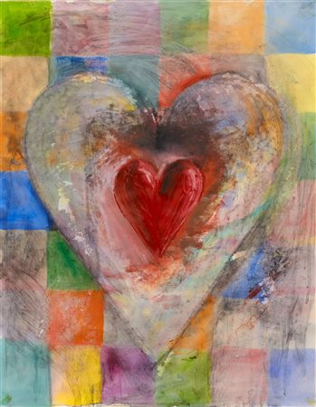 JIM DINE 
Patched Heart #3 , 1993