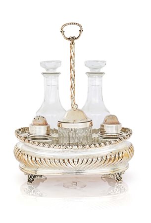 Cruet in argento 925/000, Messulam Milano, per Bottega dell'Argento corpo...