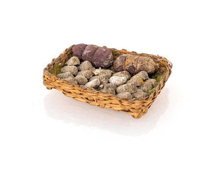 Cesta con ricotte affumicate e tre salumi cm 1,5x7,5x5,5 Collezione Antonio...