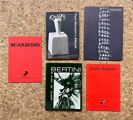 EMILIO SCANAVINO, GIANNI BERTINI E PIERO MANZONI - Lotto unico di 5 cataloghi