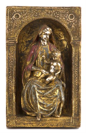 Terracotta plaque "MADONNA WITH CHILD"