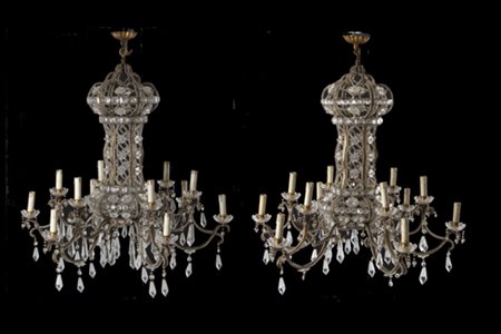 Pair of chandeliers