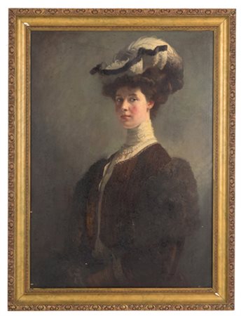 WILLIAM ORPEN (Attr.). Painting "PORTRAIT OF A GENTLEWOMAN"