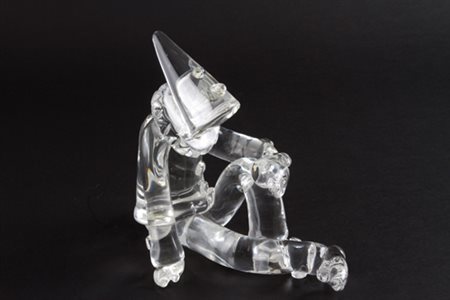 ARCHIMEDE SEGUSO. Glass sculpture "HARLEQUIN AT REST"