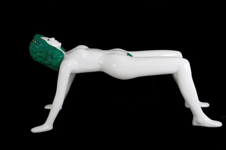 ELIZABETH MOORE (attr.). Anthropomorphic bench in fiberglass