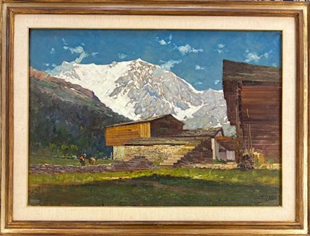 Cesare Gheduzzi Crespellano (BO) 1894 - 1944 Torino, Veduta del Monte Rosa da Macugnaga