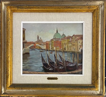 Gianfranco Campestrini Milano 1901 - 1979, Venezia, Ponte degli Scalzi 