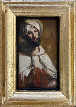 Cesare Tallone Savona 1853 - 1919 Milano, Figura con turbante