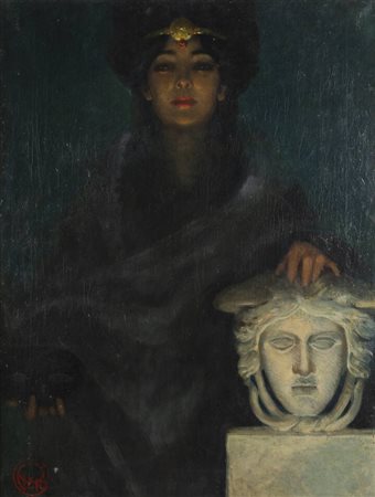 ORESTE PIZIO<BR>Torino 1879 - 1938<BR>"Medusa"