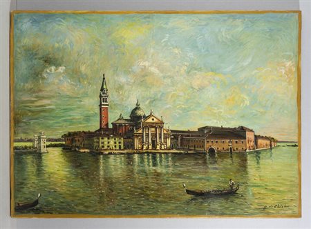 GIORGIO DE CHIRICO Volos (Grecia) 1888 - 1978 Roma "Venezia (Isola di San Giorgio)”, inizi anni '50