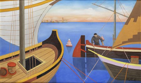 PINO PONTI<BR>Venezia 1905 - 1999<BR>"Nostalgia di mare"