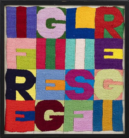 ALIGHIERO BOETTI<BR>Torino 1940 - 1994 Roma<BR>"I fregi e gli sfregi"