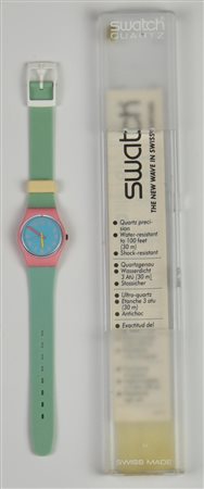 SWATCH WAIKIKI BEACH,1989 mod. AQUA CLUB, cod. LP108 anno 1989 Completo di...