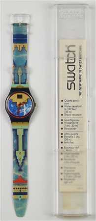 SWATCH DECODE, 1991 mod. BLUE FLAMINGO, cod. GN114 anno 1991 Completo di...