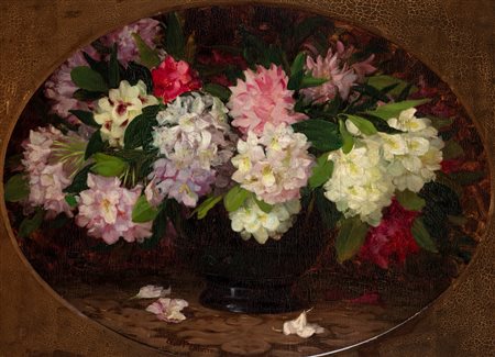 Ettore Olivero Pistoletto (Gravere  1898-Sanremo 1981)  - Vaso di fiori, 1934