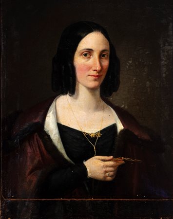 Attribuito a Adeodato Malatesta (Modena 1806 - 1891) - Ritratto femminile