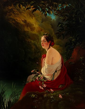 Marie Wehrle (attiva nel XIX secolo)  - Flora al bagno, 1864