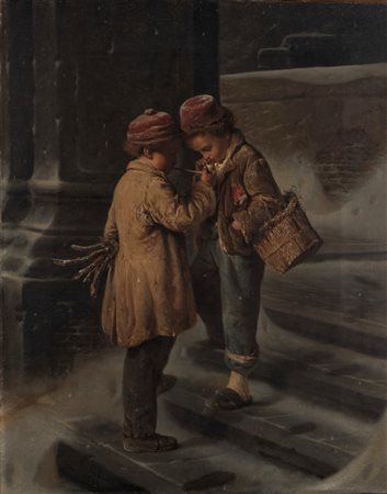 Antonio Rotta (Gorizia 1828-Venezia 1903)  - Giochi di bimbi, 1866