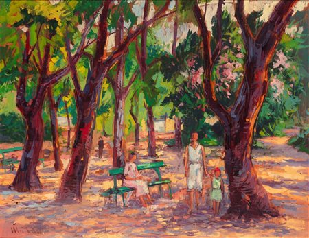 Ulvi Liegi (Livorno 1858-1939)  - Giardino all'Ardenza, Livorno