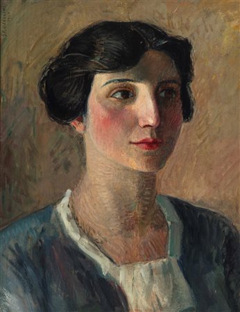 Gianfilippo Usellini (Milano 1903-Arona 1971)  - Ritratto di ragazza, 1949