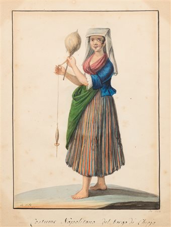 Michela  De Vito (attiva a Napoli, prima metà del XIX secolo)  - Costume napoletano di Chiaja