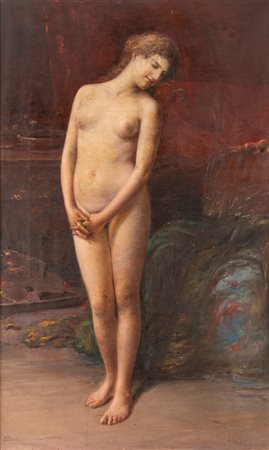 Pasquale Celommi (Montepagano 1851-Roseto degli Abruzzi 1928)  - Nudo di giovane donna