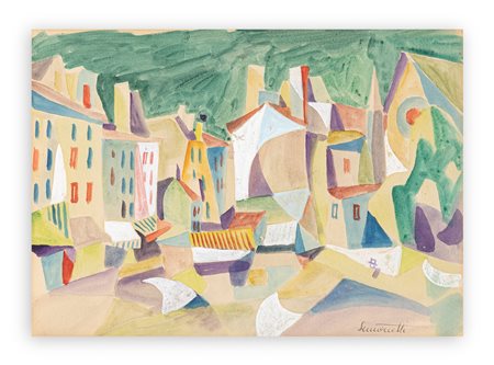 MASI SIMONETTI (1903-1969)  - Rue Mouffetard, 1967