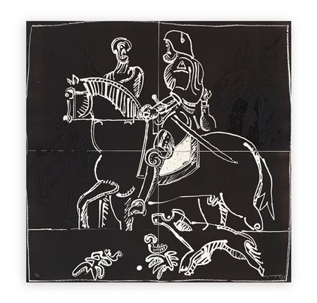 JOSÉ ORTEGA (1921-1990) - Il guerriero e la morte , 1971