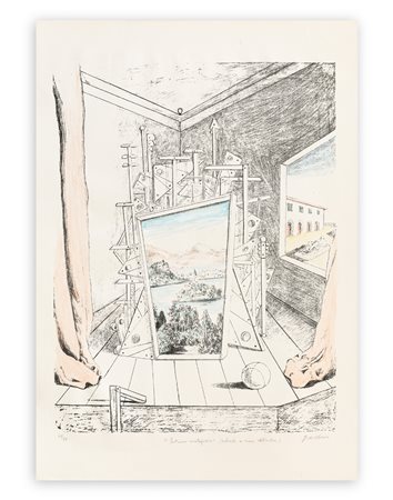 GIORGIO DE CHIRICO (1888-1978) - Interno metafisico, 1969