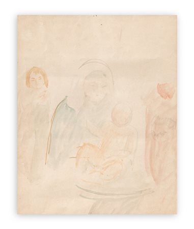 PIO SEMEGHINI (1878-1964) - Sacra Famiglia, 1948