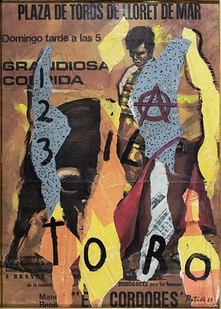 Mimmo Rotella, 'Il toro', 1993