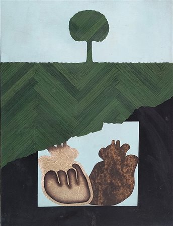 Angelo Cagnone, 'Cuore e paesaggio', 1969