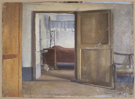 Pietro Annigoni, 'Bozzetto per interno', Anni 30