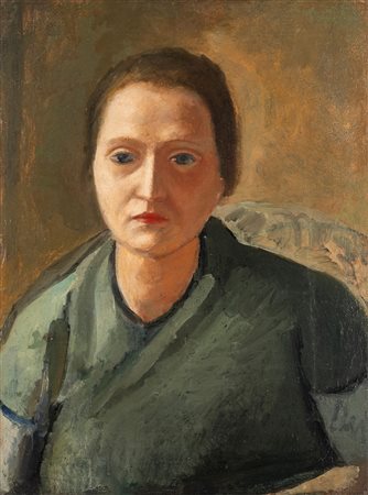 Virgilio Guidi (Roma 1891-Venezia 1984)  - Ritratto della signora Laurenzi, 1918