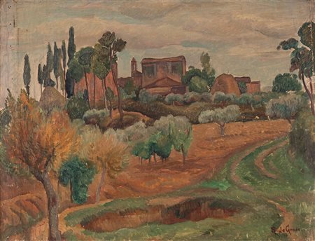 Raffaele De Grada (Milano 1885-1957)  - San Gimignano