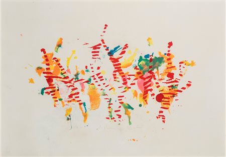 Alighiero Boetti (Torino 1940-Roma 1994)  - Saltando di palo in frasca, 1986