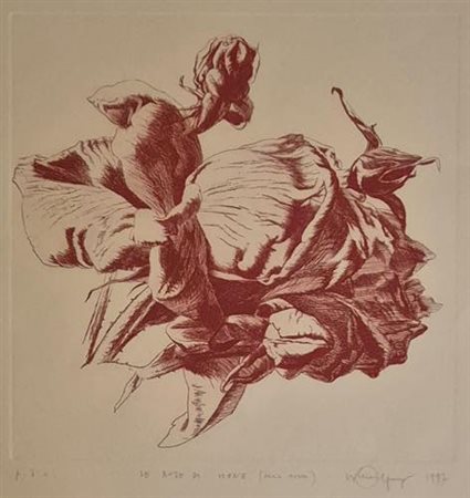 Wolfango (Bologna 1926 - 2017) Le rose di None (serie rossa), 1997.