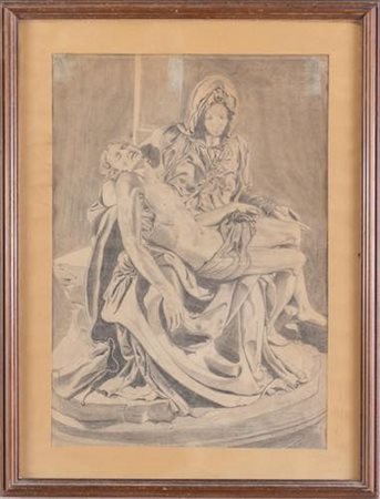 Pittore del XX secolo. Bozzetto della Pietà di Michelangelo.