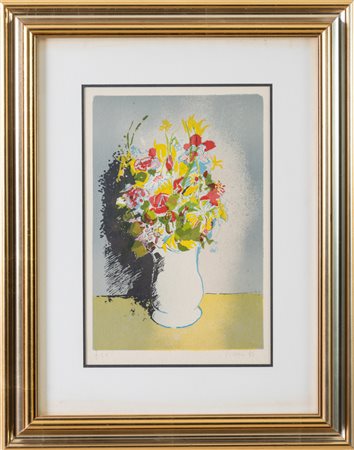 Enrico Visani (Marradi, 1938). Vaso di fiori.