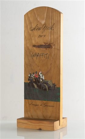 Fabio de Poli (Genova 1947). New York 1909, Il viaggio di Geronimo/Graffiti, 1975.