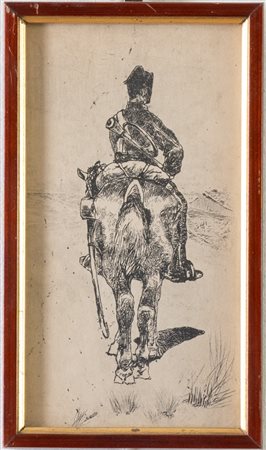 Da Giovanni Fattori (Livorno, 1825 – Firenze, 1908). Carabiniere a cavallo 