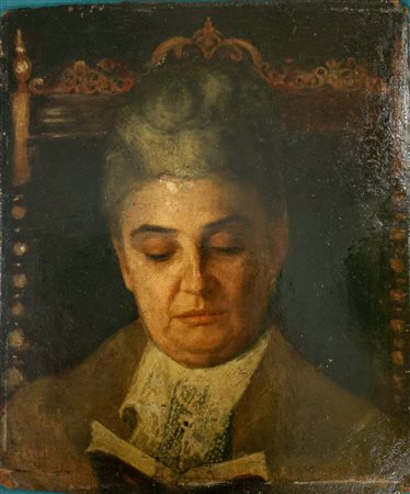 Thomas Eakins (Filadelfia 1844 - 1916). Ritratto di signora che legge. 