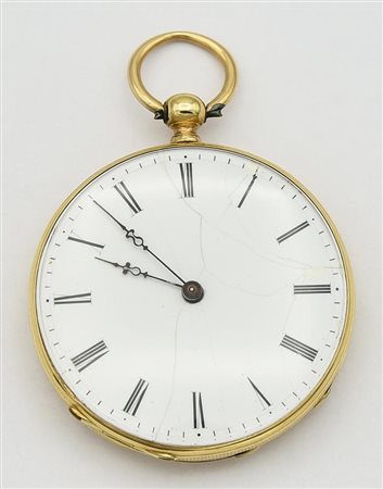 OROLOGIO DA TASCA IN ORO 18K, GINEVRA, FINE 800 CASSA: in oro, con doppio...