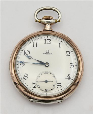 OROLOGIO DA TASCA IN ARGENTO OMEGA GENEVE, REF. 5844180, ANNI '20 DEL 1900...