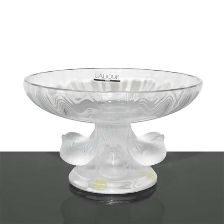 Lalique France (1888)  - Coppa in cristallo Nogent con uccelli alla base