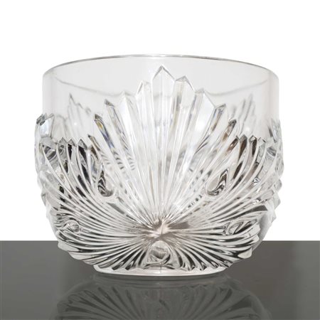 Lalique France (1888)  - Vaso in cristallo, con decorazioni di foglie