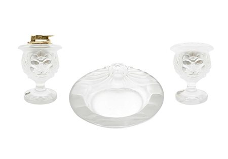 Lalique France (1888)  - Set da fumatore in cristallo , France, 20th secolo