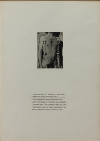 ENZO ESPOSITO Punto gola, 1973 Multiplo con foto su cartoncino, ex. 5/50...